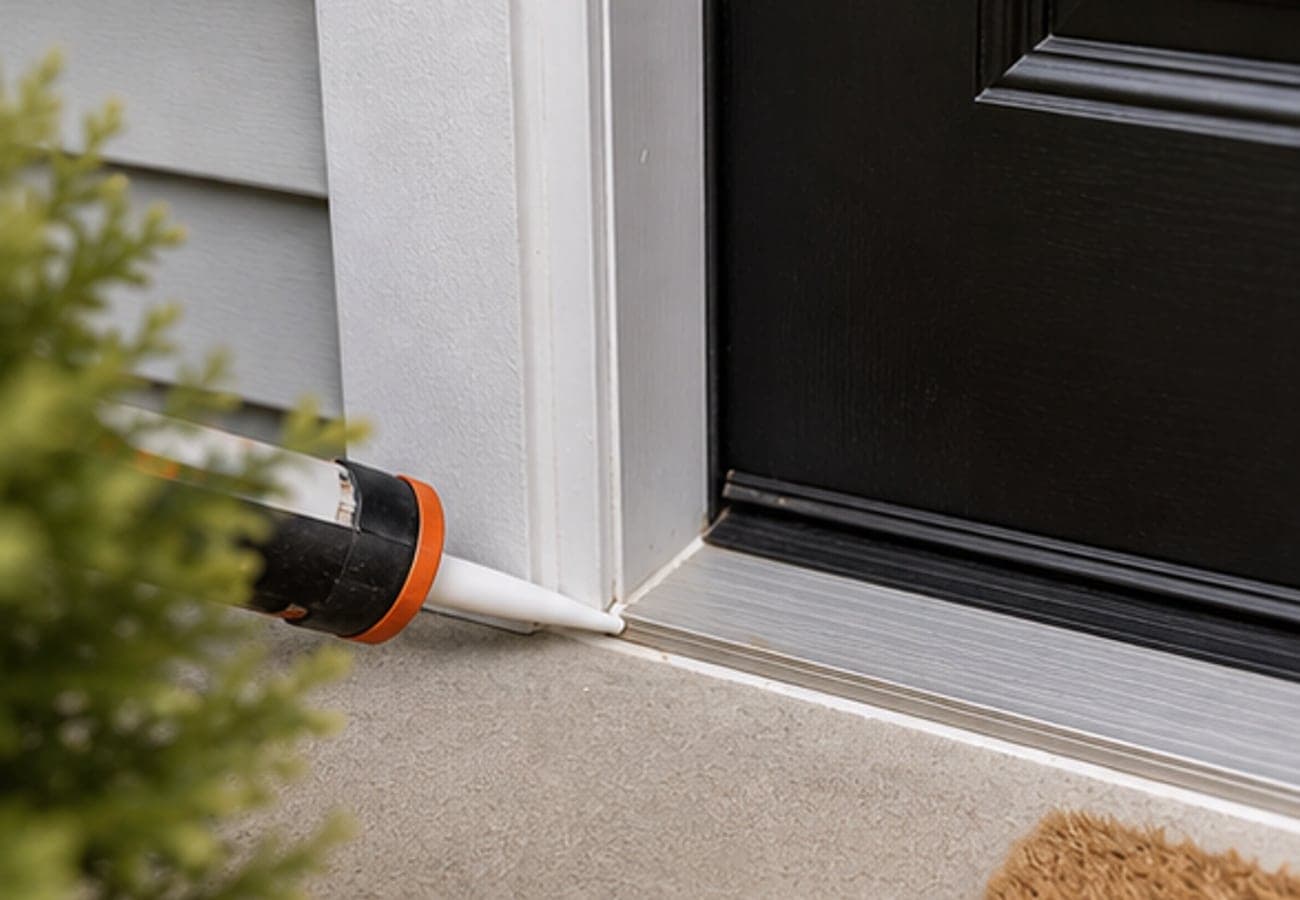 Exterior threshold and weather seal being maintained